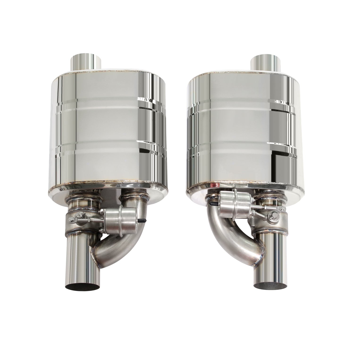 Universal Valved Muffler Kit Offet In Offset Out