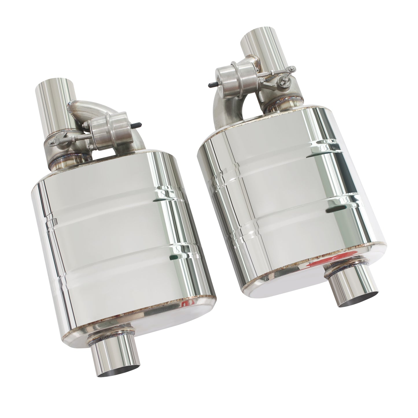 Universal Valved Muffler Kit Offet In Offset Out