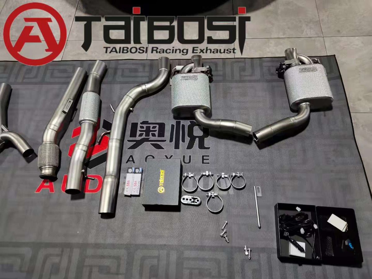 Taibosi For Mercedes Benz C180 C200 C250 C300 W205 1.5T 1.6T 2.0T Car Catback Exhaust Stainless Steel Electric Valve Muffler Remote